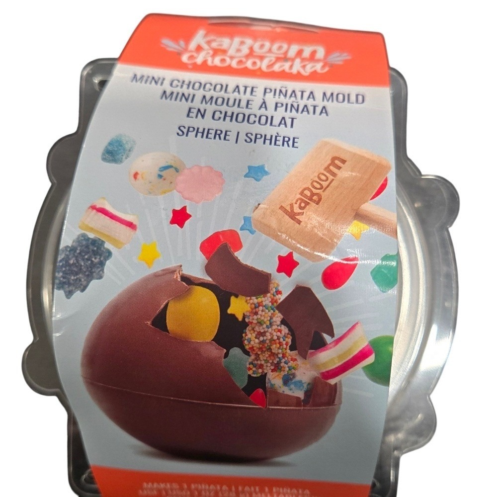Kaboom Chocolaka Mini Chocolate Piñata Mold Sphere DIY Candy Maker New-Set of 2